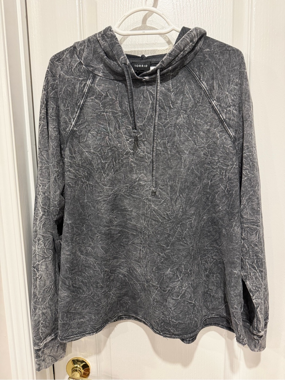 torrid Charcoal Mineral-Wash Hoodie Sweatshirt